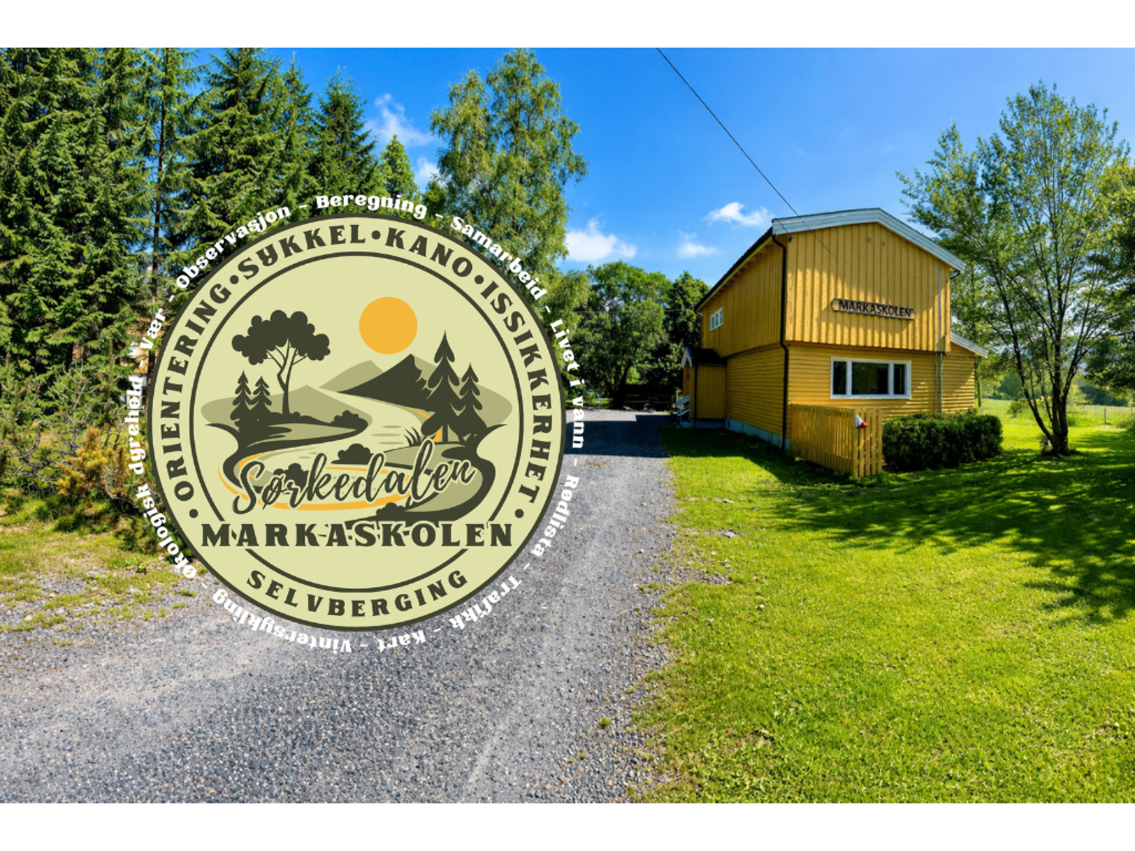 et skilt på en sti et skilt på en sti