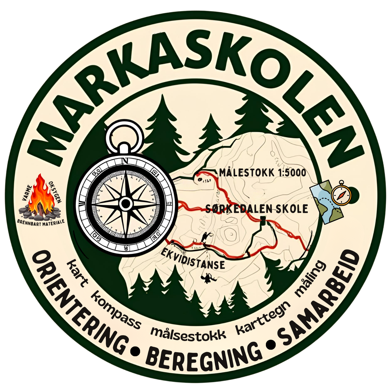 en grønn og hvit logo