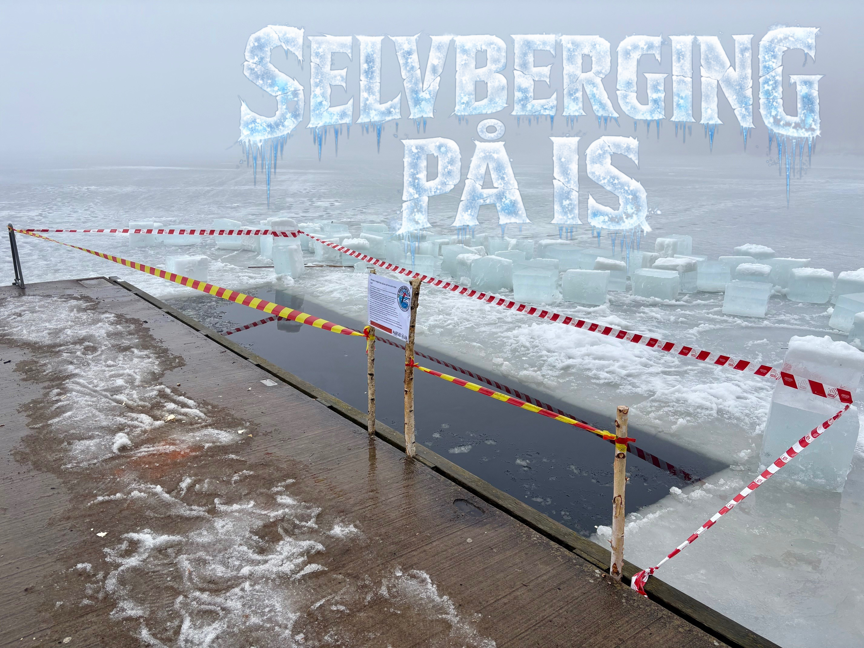 Et skilt på en strand Et skilt på en strand